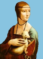 Lady with an Ermine, Leda blue