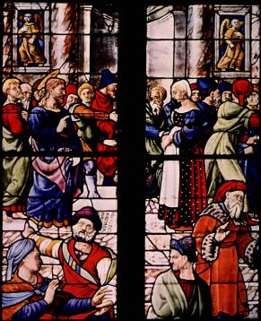 Giuglielmo de Marcillat, Christ and the 
Adulteress, Arezzo Cathedral, sixteenth century