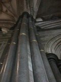 Salisbury Cathedral, bent columns under the crossing, from Design West