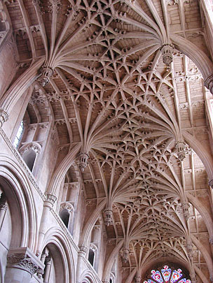 Cathedral Church of Christ, Oxford, pendant vault in choir, from Astoft