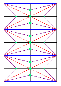 animated diagram of interlaced tierceron vault with tripled ridge rib