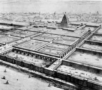 romanizing reconstruction by Johann Bernhard Fischer von Erlach, in 'History of Architecture', Leipzig, 1725,1725 romanizing reconstruction by Johann Bernhard Fischer von Erlach, 1725